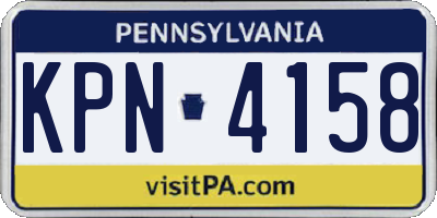 PA license plate KPN4158