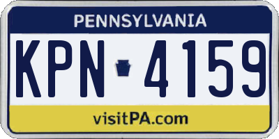 PA license plate KPN4159