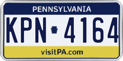 PA license plate KPN4164