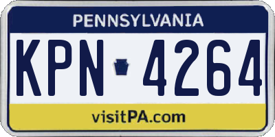 PA license plate KPN4264