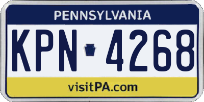 PA license plate KPN4268
