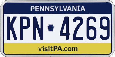 PA license plate KPN4269