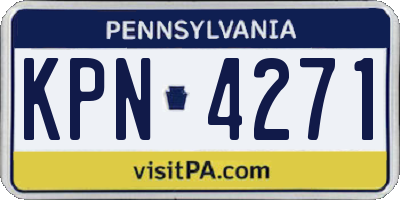 PA license plate KPN4271