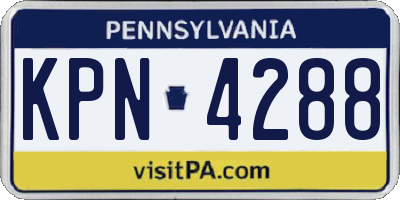PA license plate KPN4288