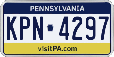 PA license plate KPN4297