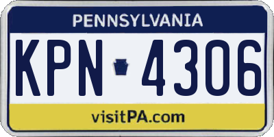 PA license plate KPN4306