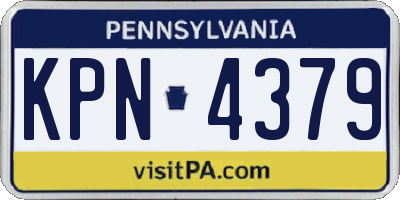 PA license plate KPN4379