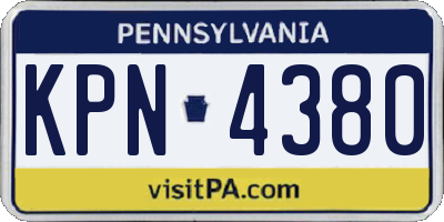 PA license plate KPN4380