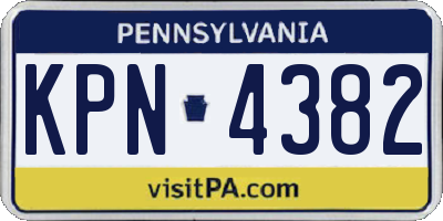 PA license plate KPN4382