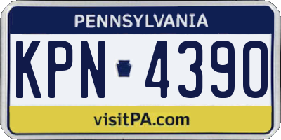 PA license plate KPN4390