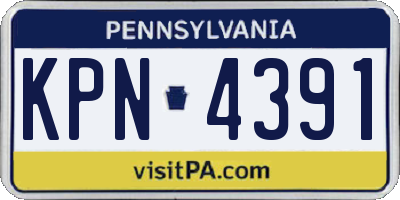PA license plate KPN4391