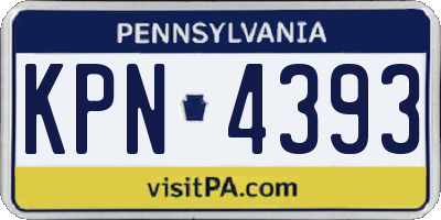 PA license plate KPN4393