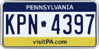 PA license plate KPN4397