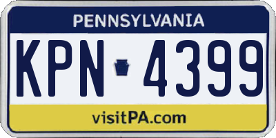 PA license plate KPN4399