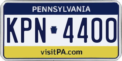 PA license plate KPN4400