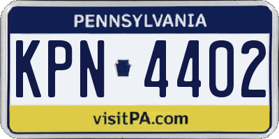 PA license plate KPN4402