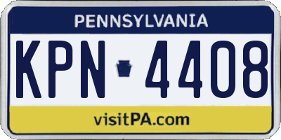 PA license plate KPN4408