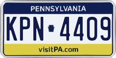 PA license plate KPN4409