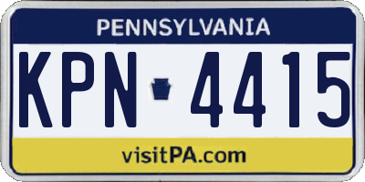 PA license plate KPN4415