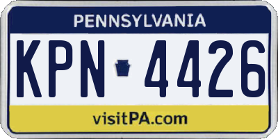 PA license plate KPN4426