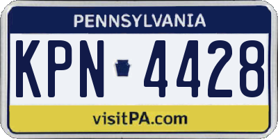 PA license plate KPN4428