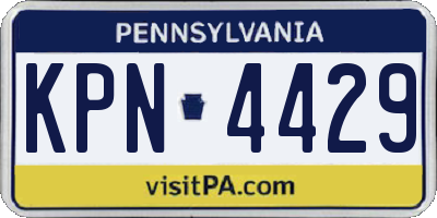 PA license plate KPN4429