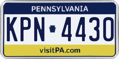 PA license plate KPN4430