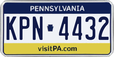 PA license plate KPN4432