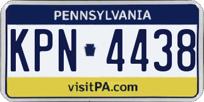 PA license plate KPN4438