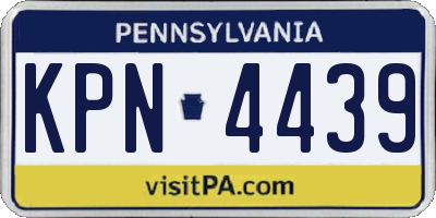 PA license plate KPN4439