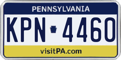 PA license plate KPN4460