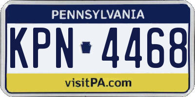 PA license plate KPN4468