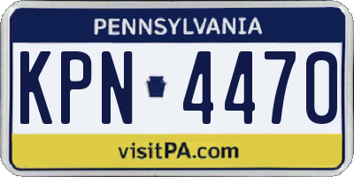 PA license plate KPN4470