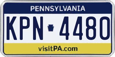 PA license plate KPN4480