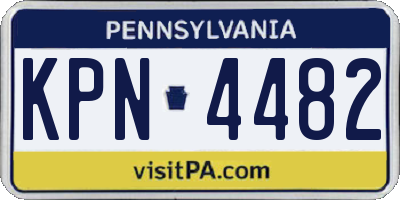 PA license plate KPN4482