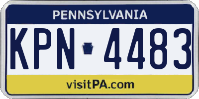 PA license plate KPN4483
