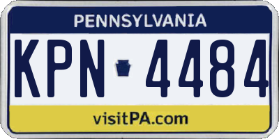 PA license plate KPN4484