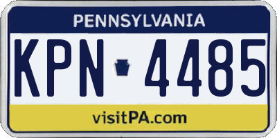 PA license plate KPN4485