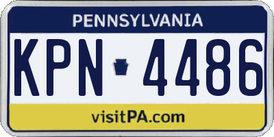 PA license plate KPN4486