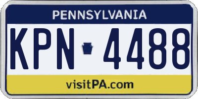 PA license plate KPN4488