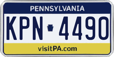PA license plate KPN4490
