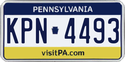 PA license plate KPN4493
