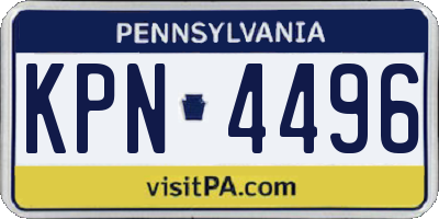 PA license plate KPN4496