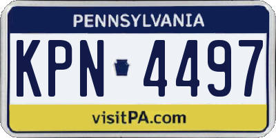 PA license plate KPN4497