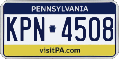 PA license plate KPN4508