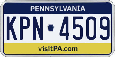 PA license plate KPN4509