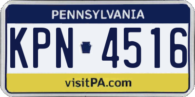 PA license plate KPN4516