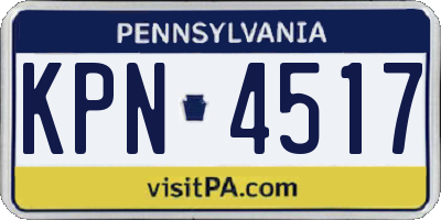 PA license plate KPN4517