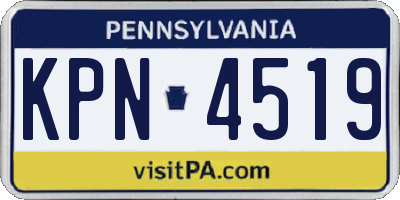 PA license plate KPN4519