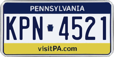 PA license plate KPN4521